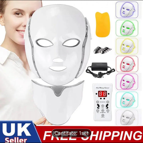 LED Therapy Mask PRO™ – 7-Color Facial & Neck Rejuvenation Device