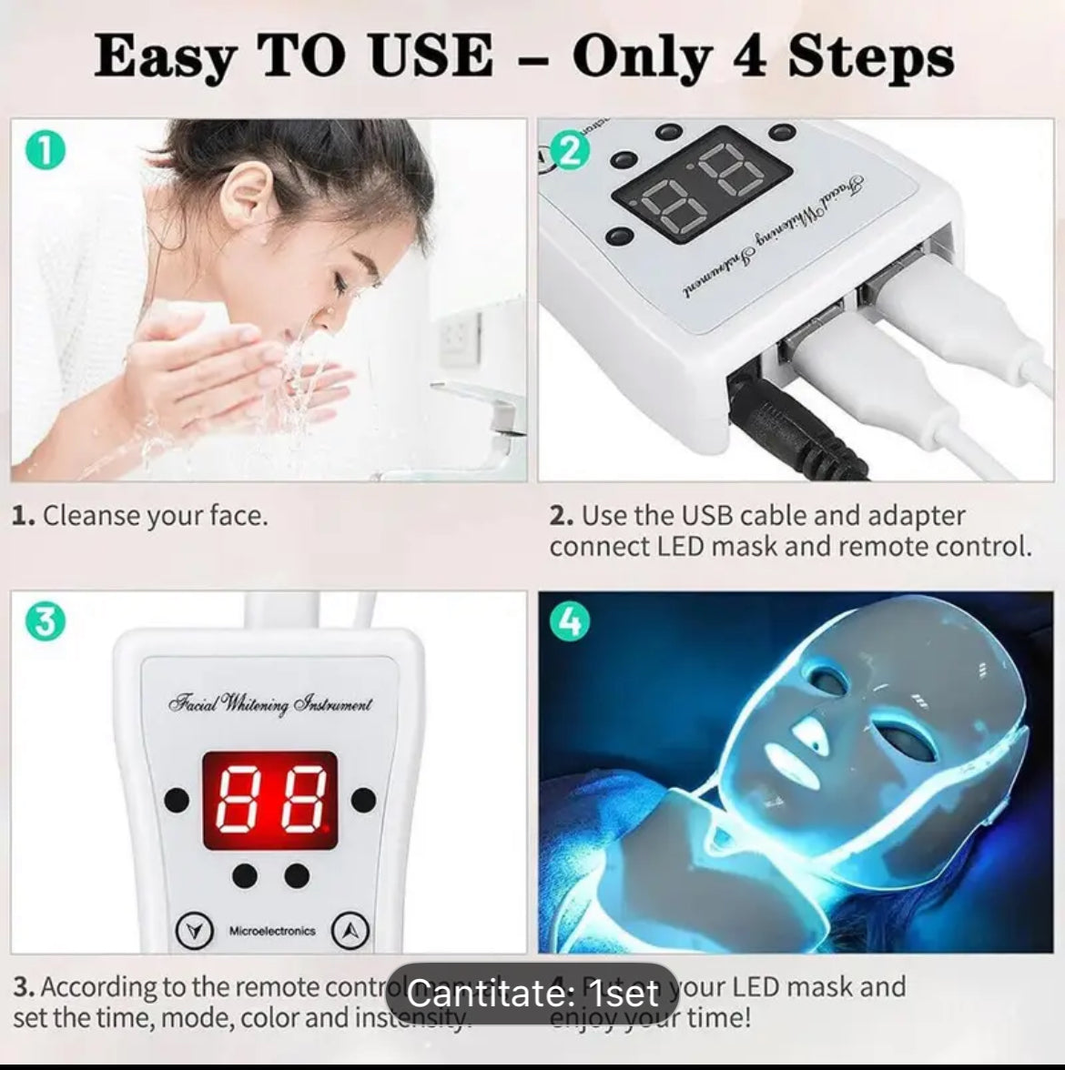 LED Therapy Mask PRO™ – 7-Color Facial & Neck Rejuvenation Device